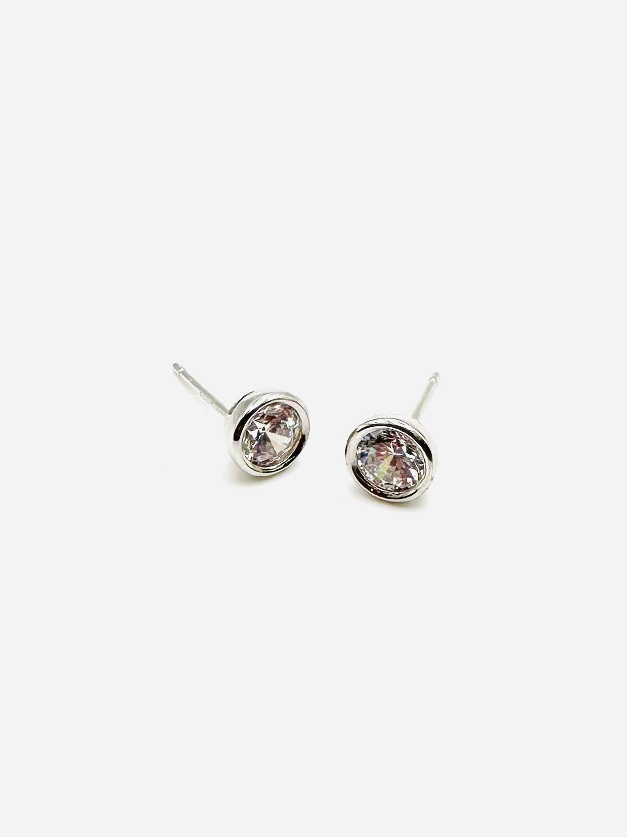 Round sparkle deals stud earrings