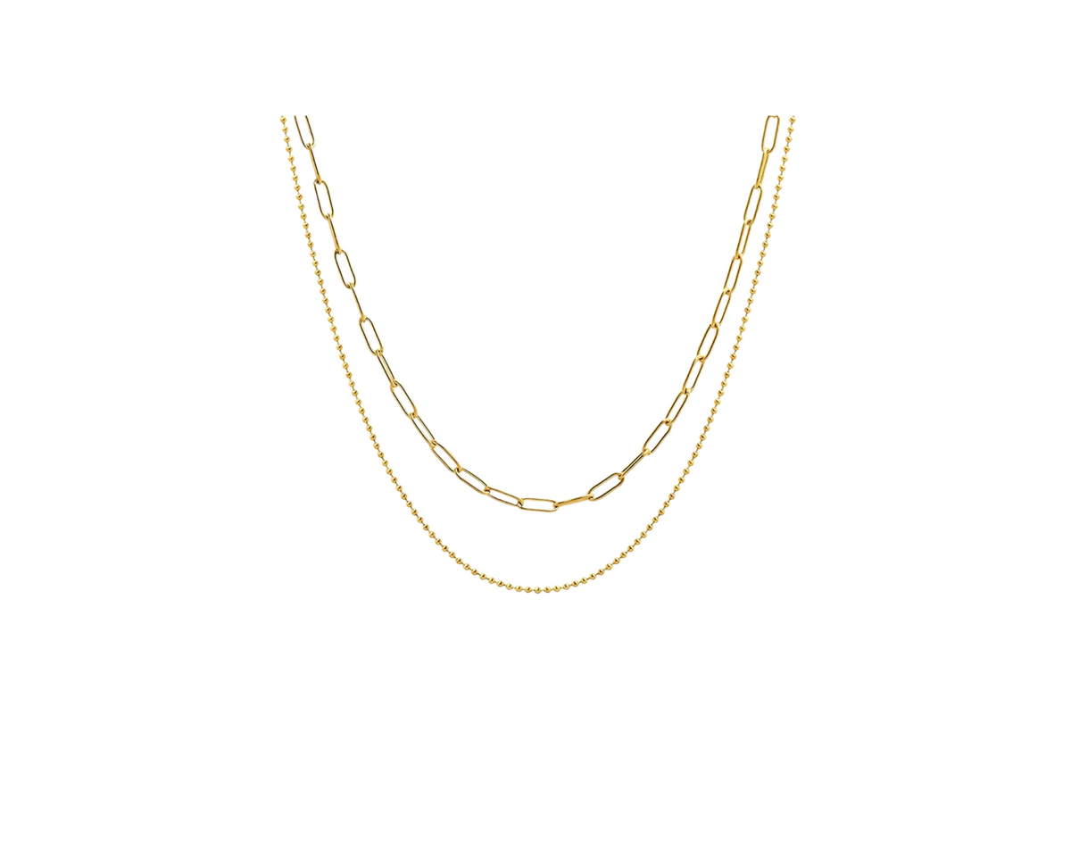 Chain Link Duality Necklace Gold