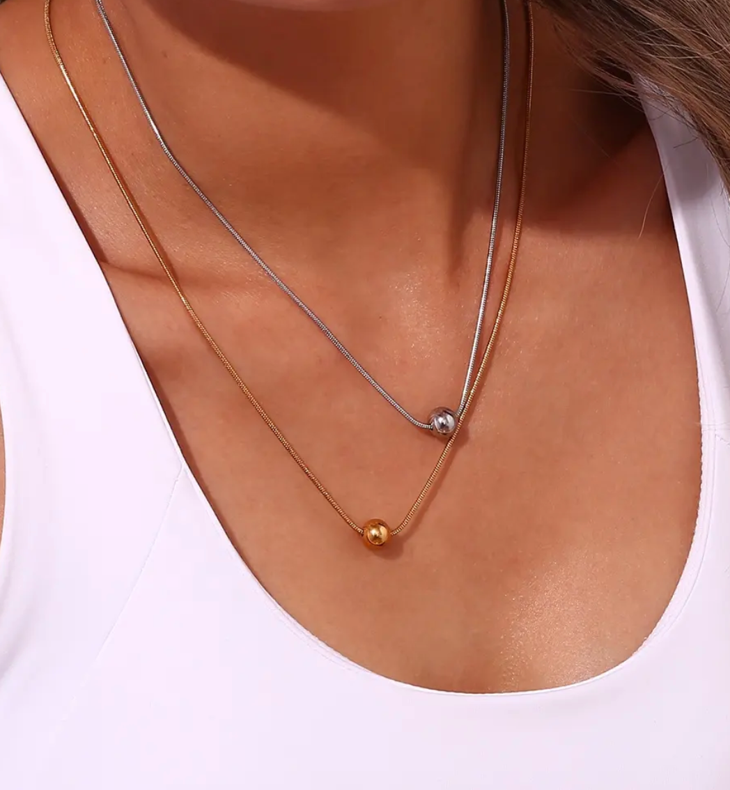 Minimalist Snake Chain Y Necklace