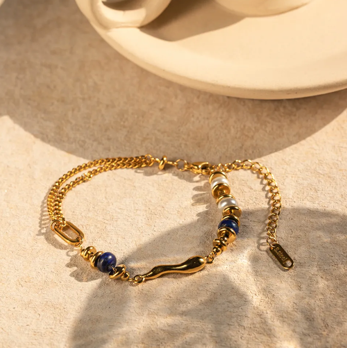 Natural Lapis Stone Bracelet