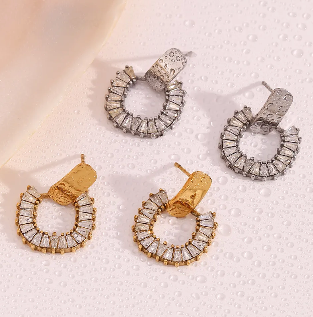 Shining Zircon Statement Earring