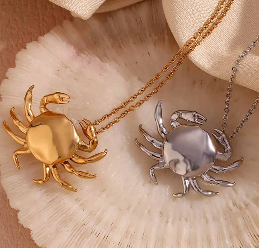 Crab Pendant Necklace